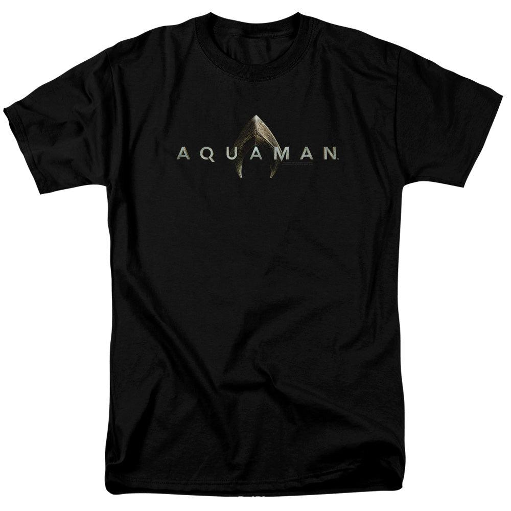 Aquaman Movie Logo Mens T Shirt Black Officially Licensed
