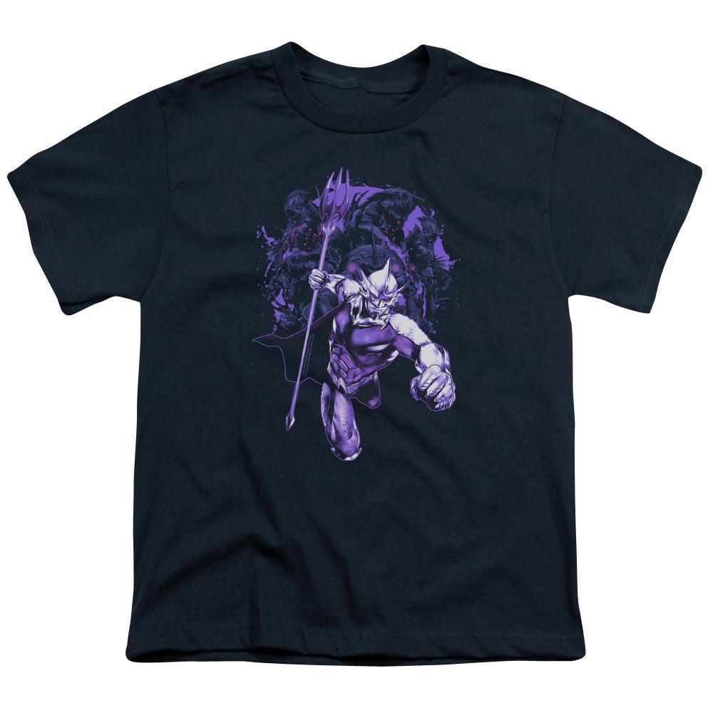 Aquaman Movie Evil Doers Kids Youth T Shirt Navy Blue Officially Licensed