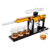 Whiskey Decanter Set - AR Limited Edition, Wooden Silencer Stopper - 800 ml & 4 12oz Bullet Glasses - Unique Gift - Drinking Party Accessory, Gun Liquor Decanter, Tik Tok Gun Decanter Mens Birthday