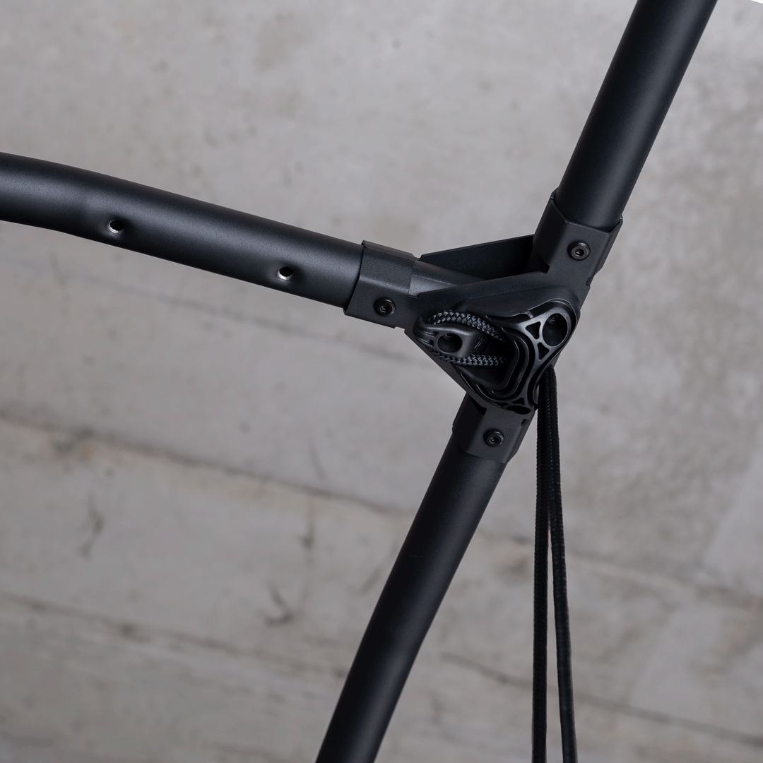 Arcada Anthracite - Galvanized Steel Stand for Hammock Chairs and Kids Hanging Nests LA SIESTA