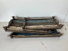Rusty Wood ServingTray with Metal handle set of 3pcs