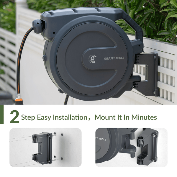 Retractable Garden Hose Reel 65ft-155ft