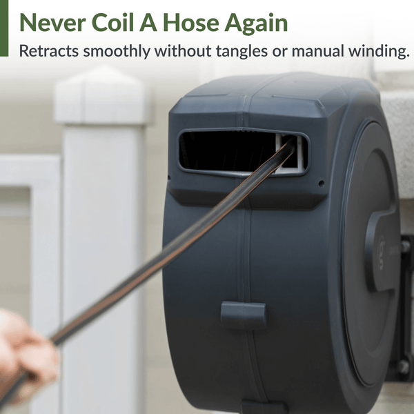 Retractable Garden Hose Reel-5/8 in-115ft