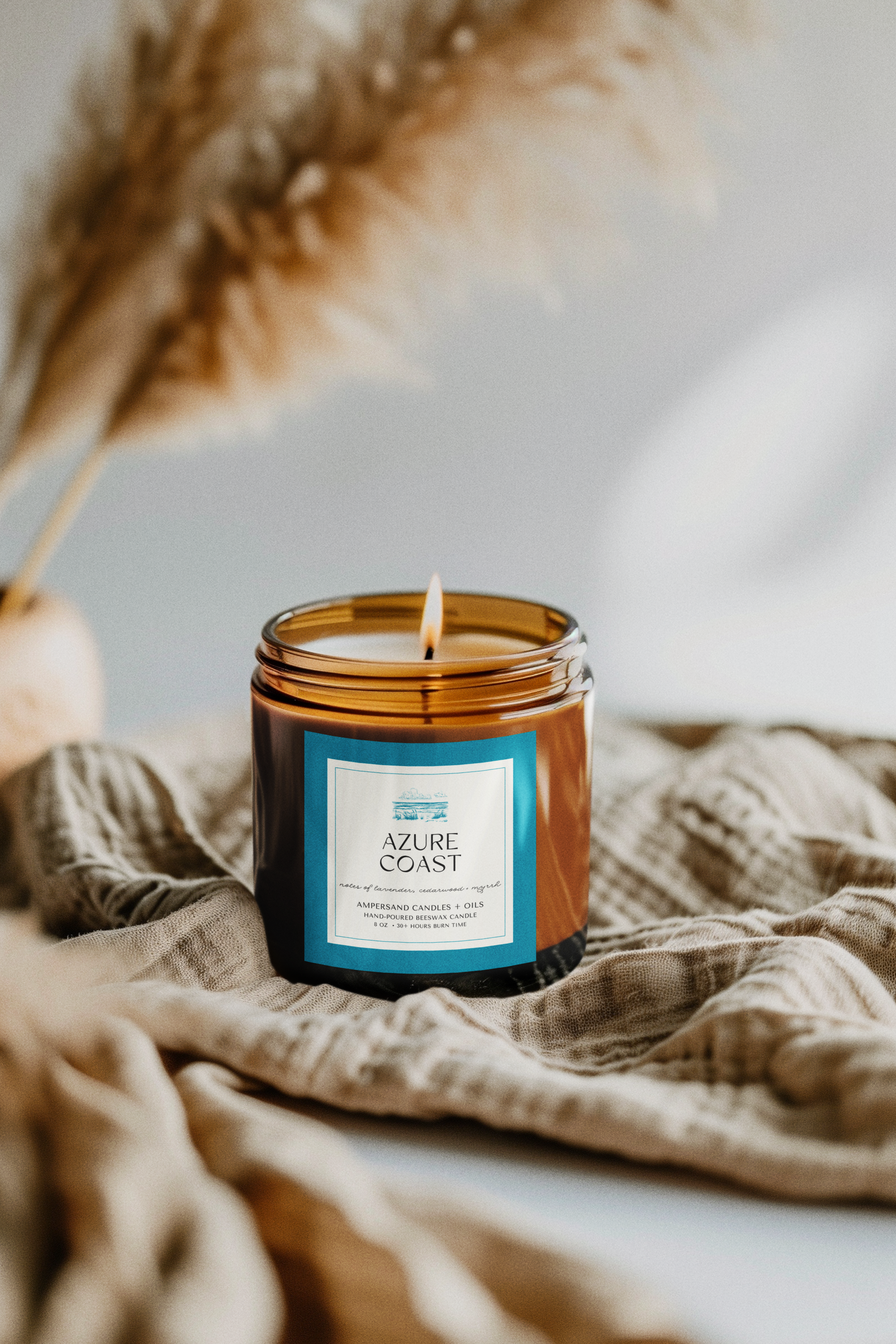 Azure Coast Beeswax Candle