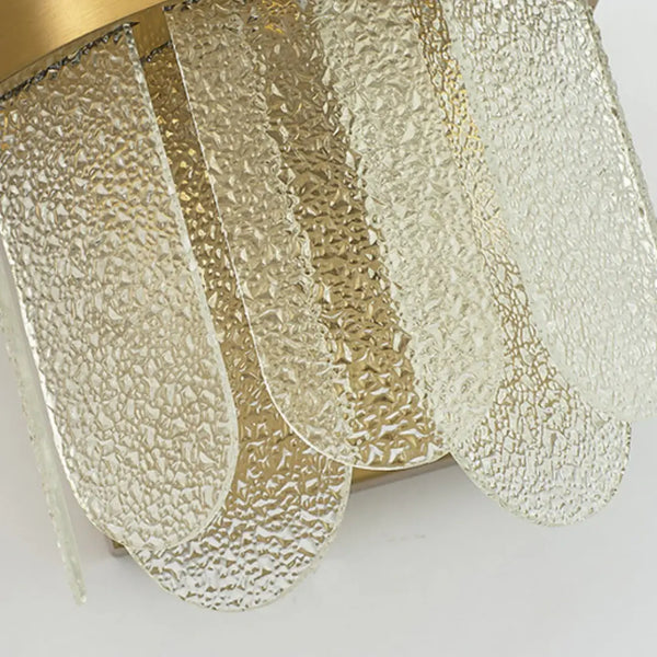Gold Oval Glass Wall Lamp