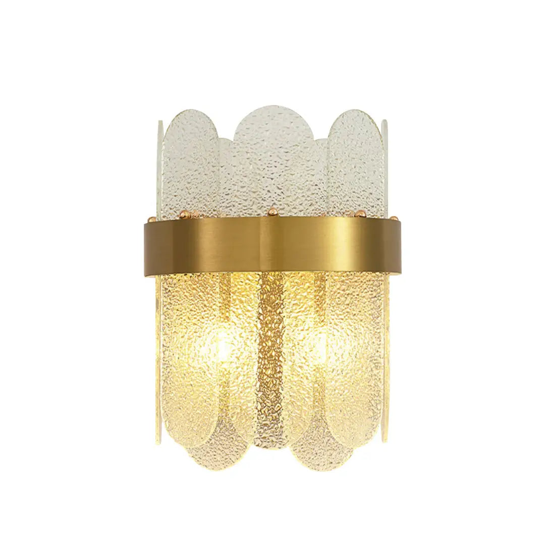 Gold Oval Glass Wall Lamp