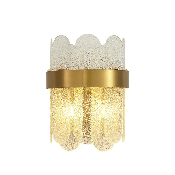 Gold Oval Glass Wall Lamp