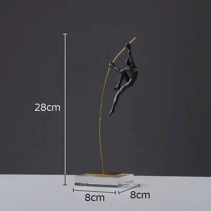 Abstract Acrobat Hanging Ring Sculpture