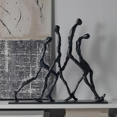 Abstract Ascending Figures Sculpture for Modern Home Decor