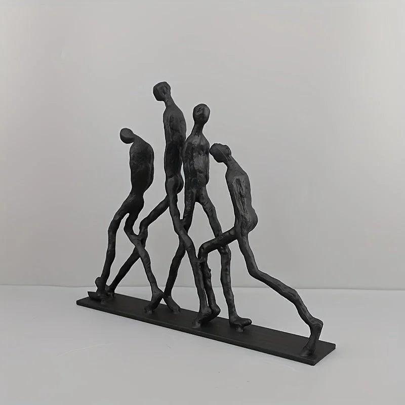 Abstract Ascending Figures Sculpture for Modern Home Decor