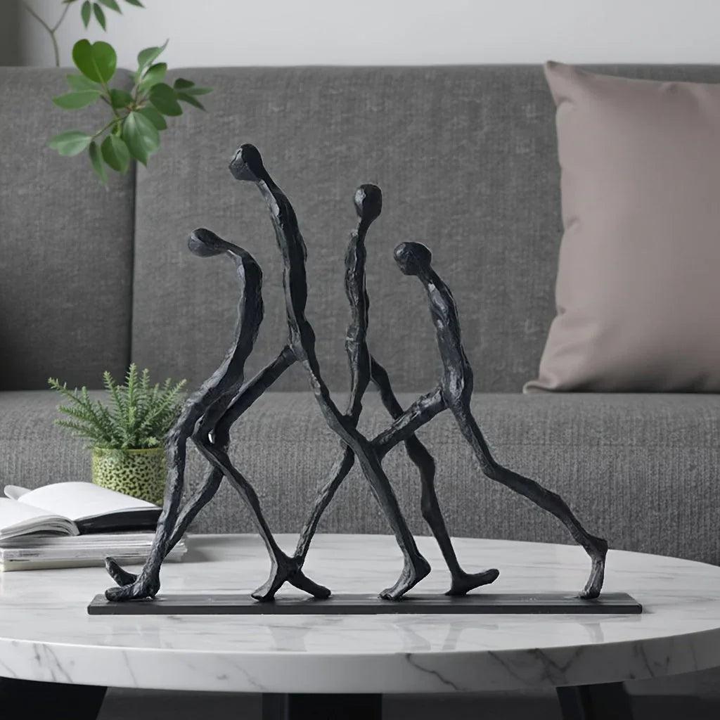 Abstract Ascending Figures Sculpture for Modern Home Decor