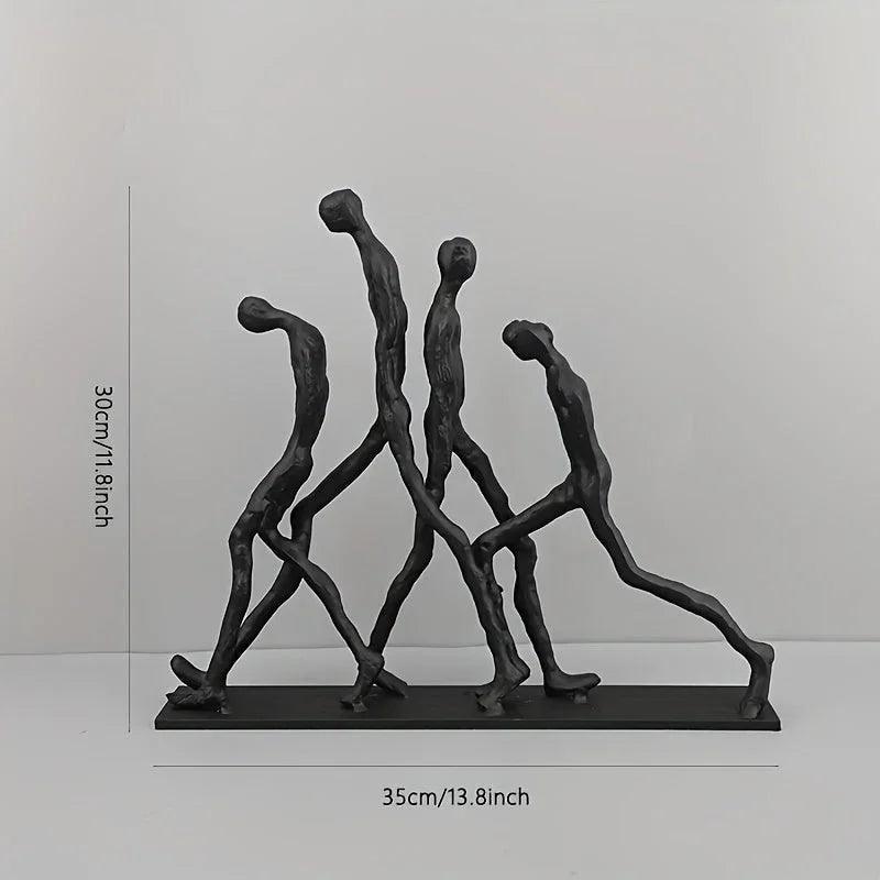 Abstract Ascending Figures Sculpture for Modern Home Decor