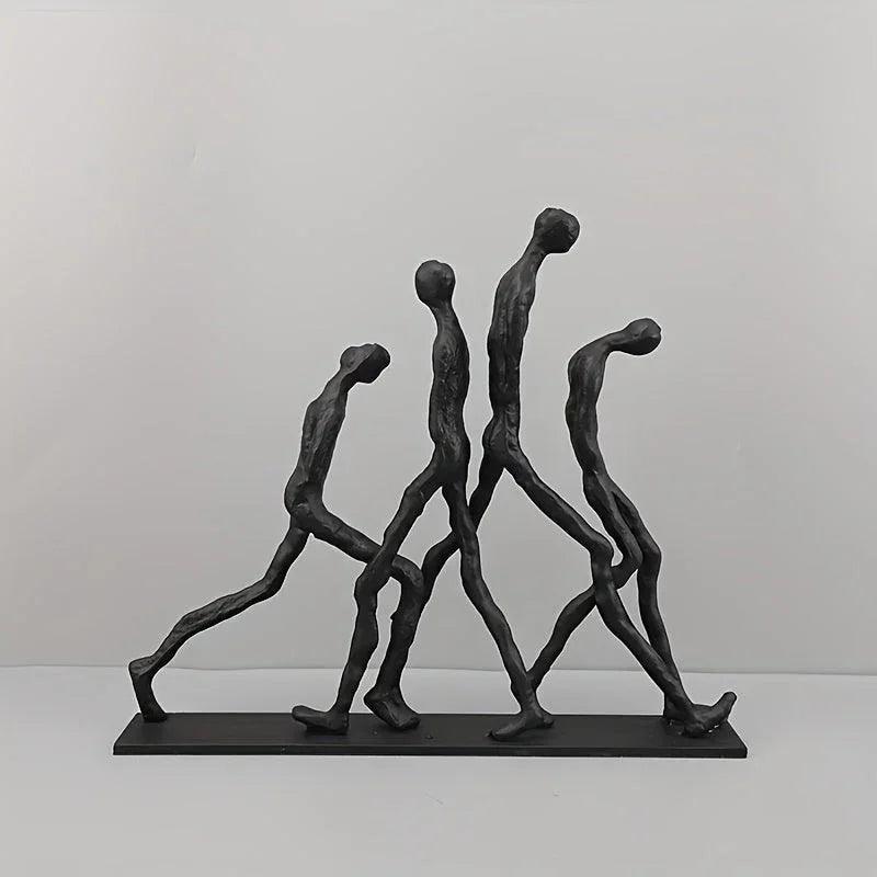 Abstract Ascending Figures Sculpture for Modern Home Decor