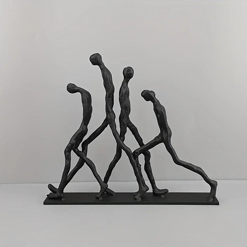 Abstract Ascending Figures Sculpture for Modern Home Decor
