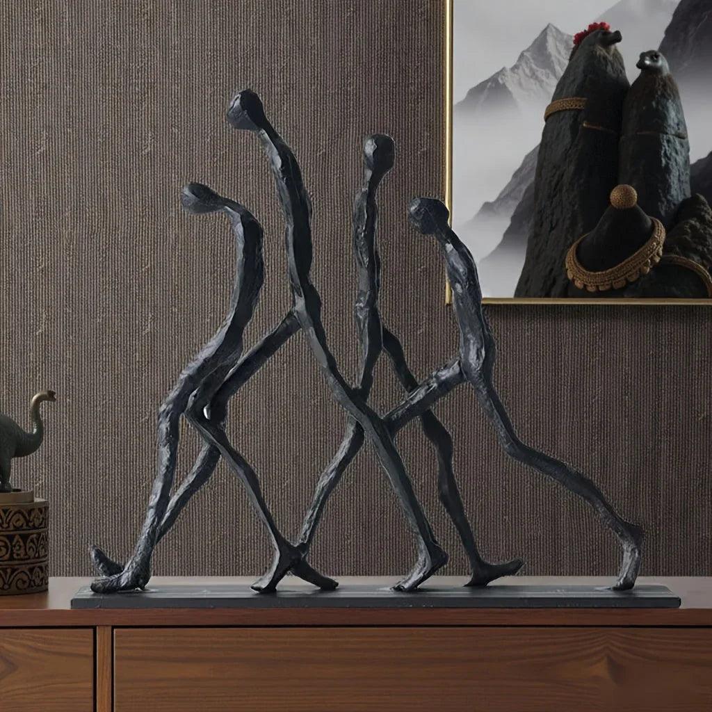 Abstract Ascending Figures Sculpture for Modern Home Decor