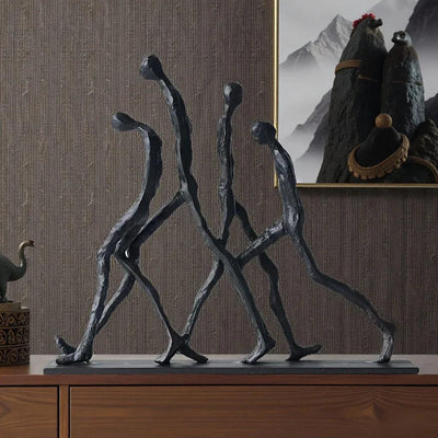 Abstract Ascending Figures Sculpture for Modern Home Decor