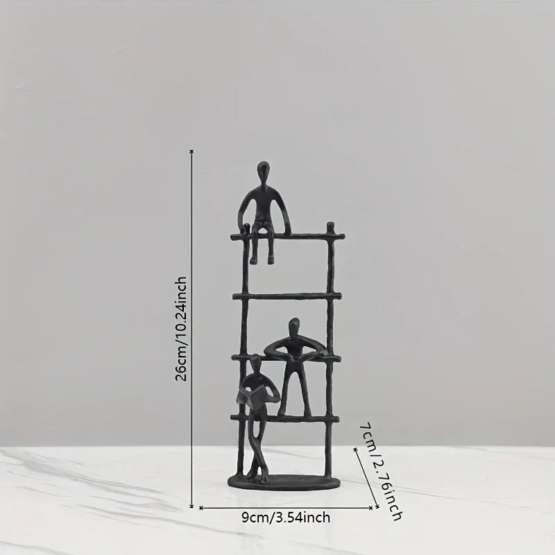 Abstract Climbing Ladder Sculpture for Modern Home Decor