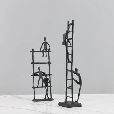 Abstract Climbing Ladder Sculpture for Modern Home Decor