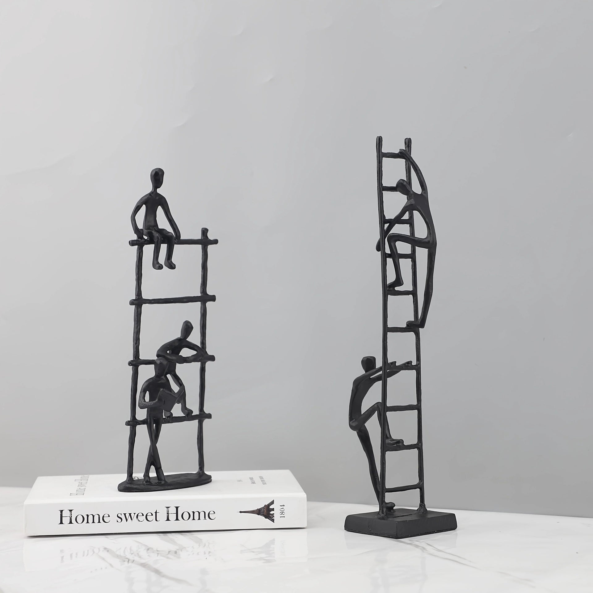 Abstract Climbing Ladder Sculpture for Modern Home Decor