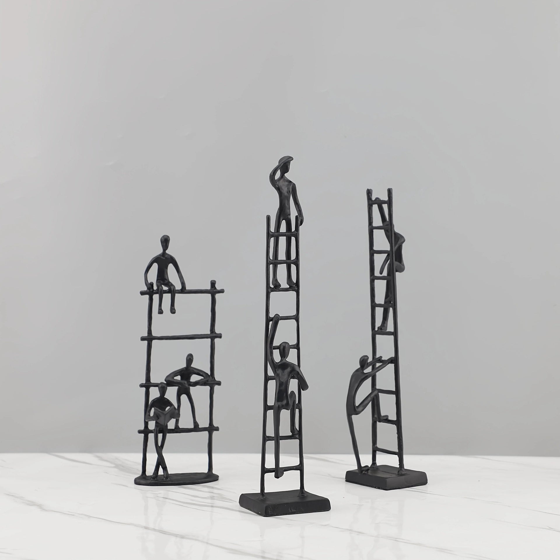 Abstract Climbing Ladder Sculpture for Modern Home Decor