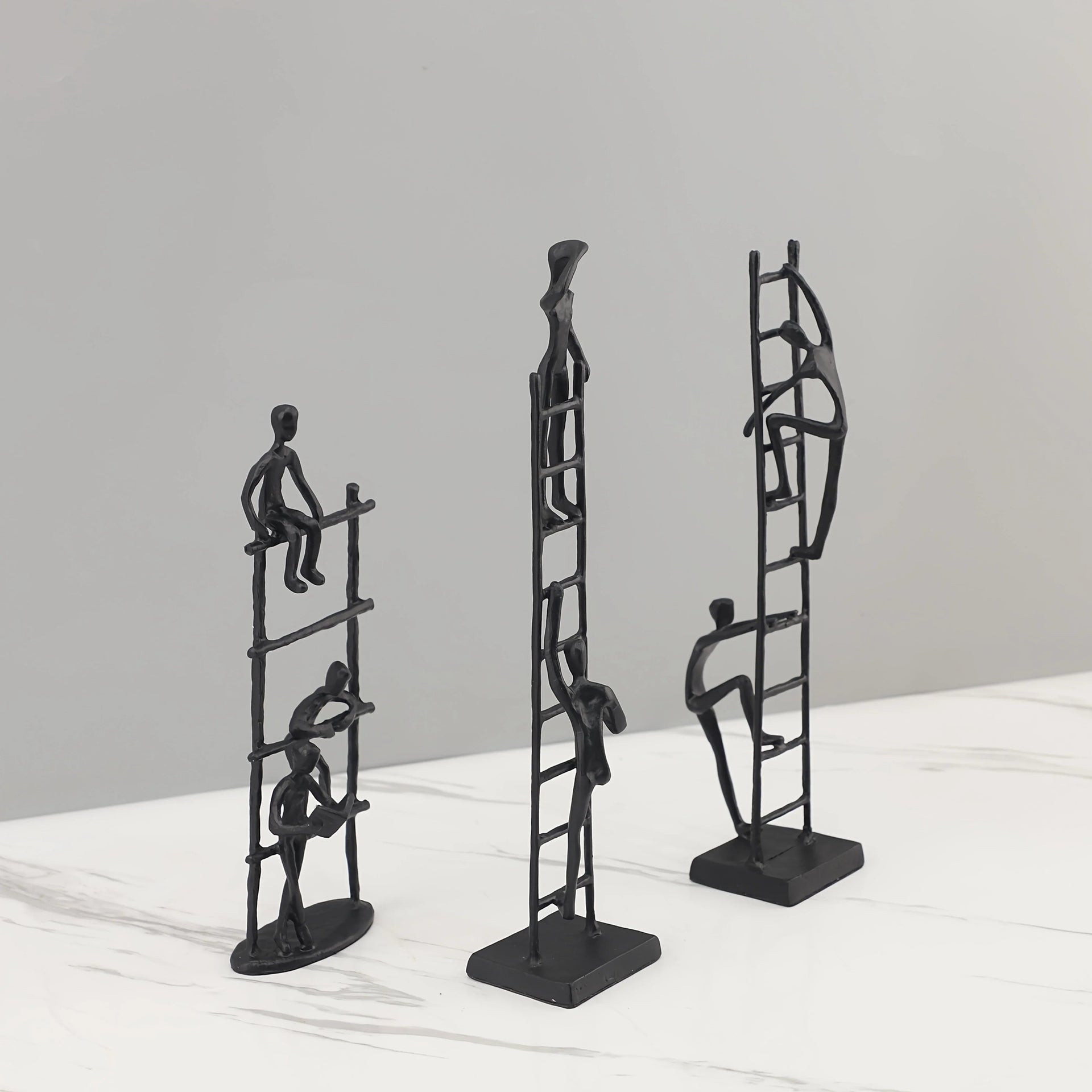 Abstract Climbing Ladder Sculpture for Modern Home Decor