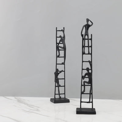 Abstract Climbing Ladder Sculpture for Modern Home Decor