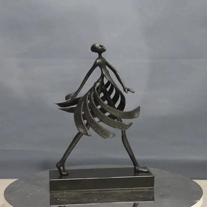 Abstract Dancing Lady Sculpture for Modern Home Decor