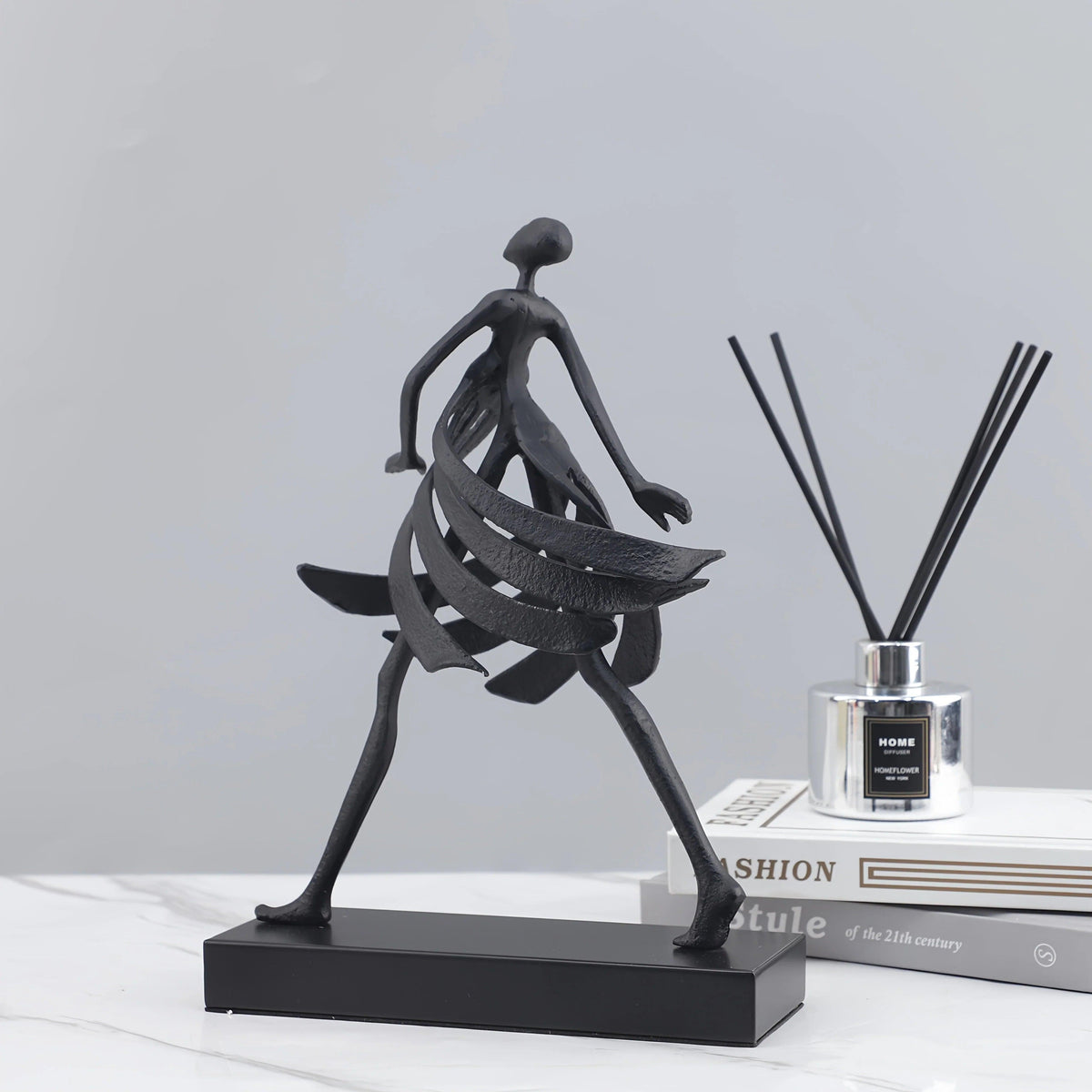 Abstract Dancing Lady Sculpture for Modern Home Decor