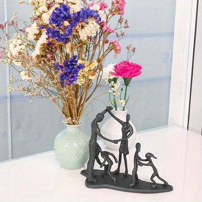 Abstract Family Together Sculpture for Modern Home Decor