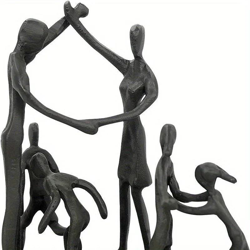 Abstract Family Together Sculpture for Modern Home Decor