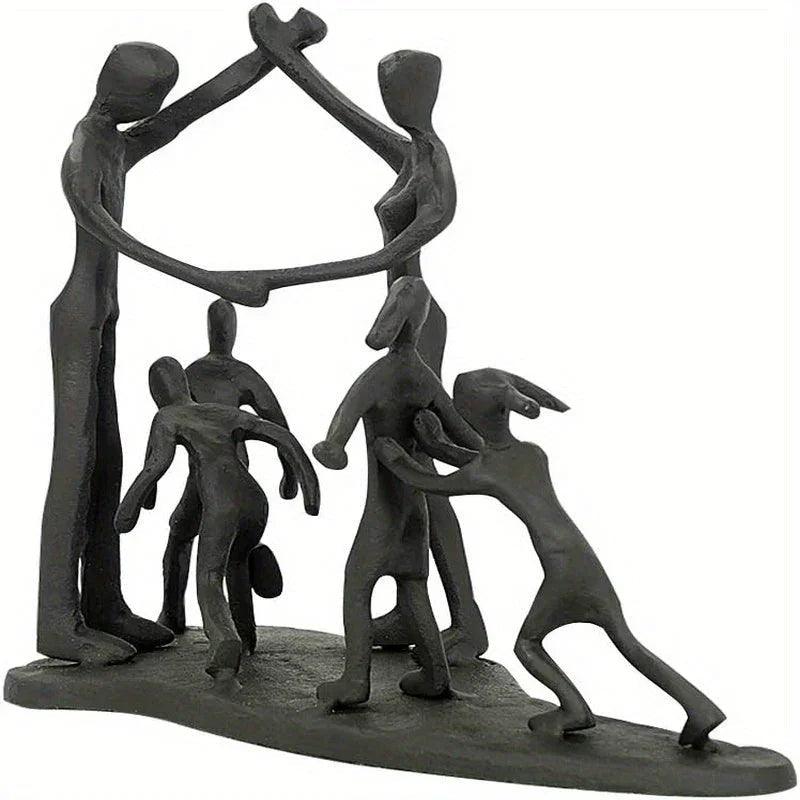 Abstract Family Together Sculpture for Modern Home Decor