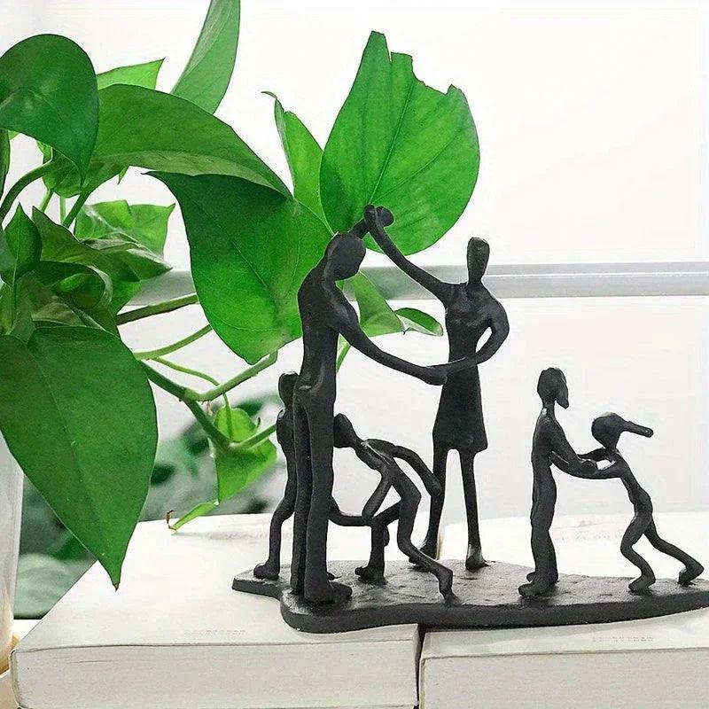 Abstract Family Together Sculpture for Modern Home Decor