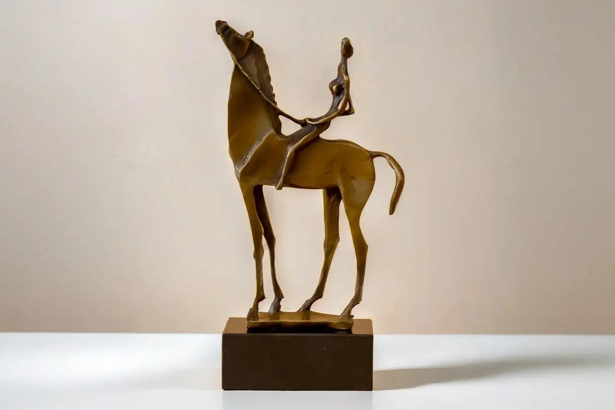 Abstract Horse Rider Sculpture Decorative Statue