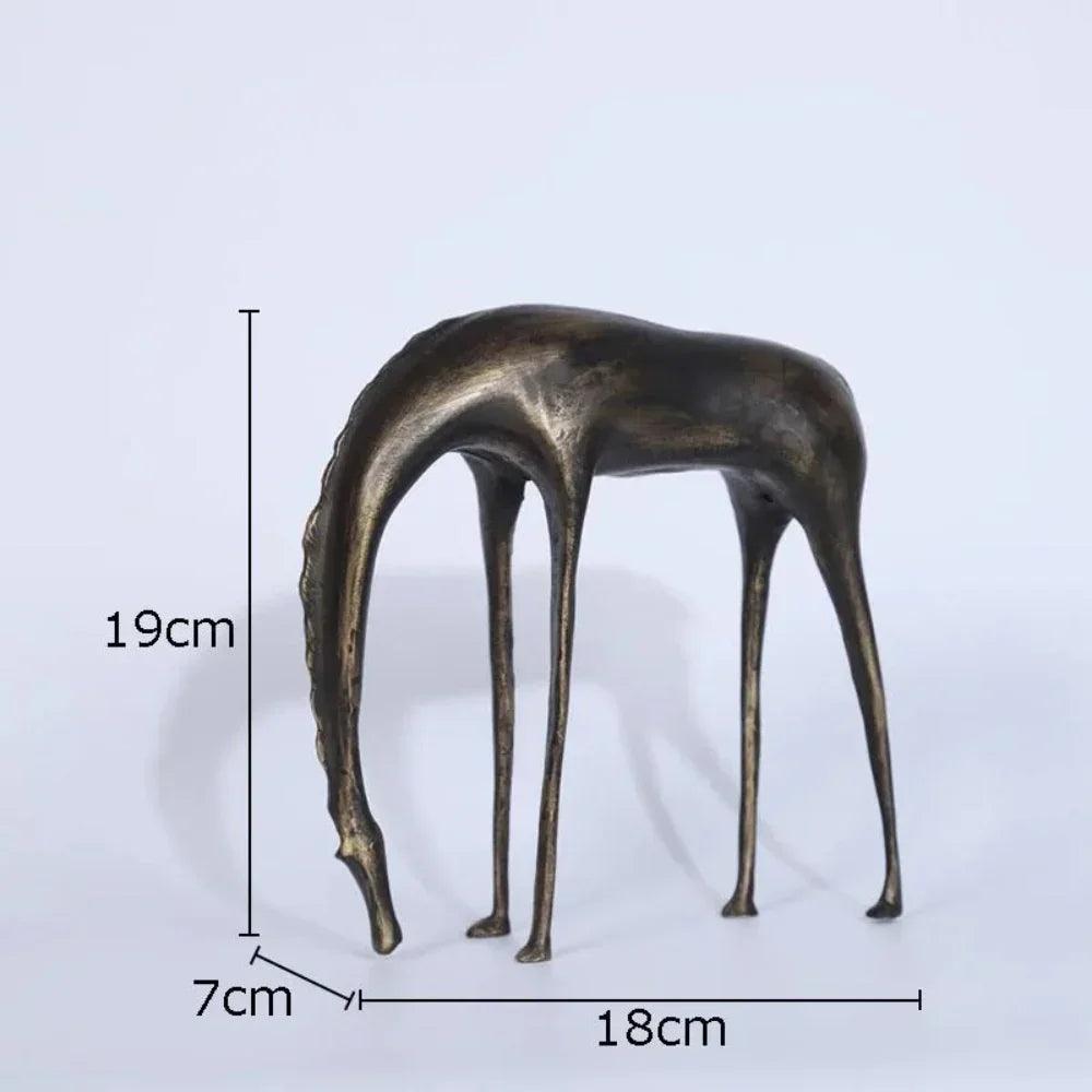 Abstract Horse Statue Cast Iron Rustic Decor for Your Living Room