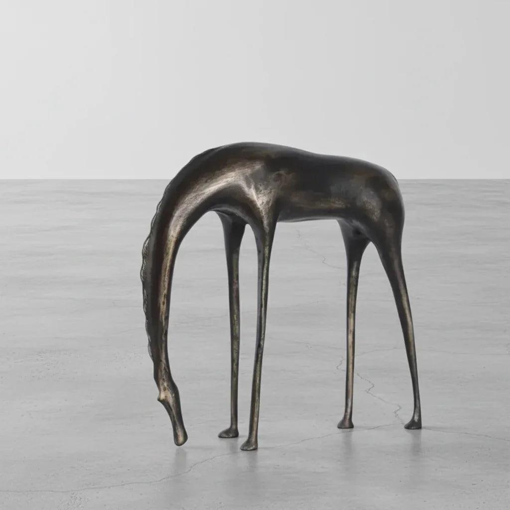 Abstract Horse Statue Cast Iron Rustic Decor for Your Living Room
