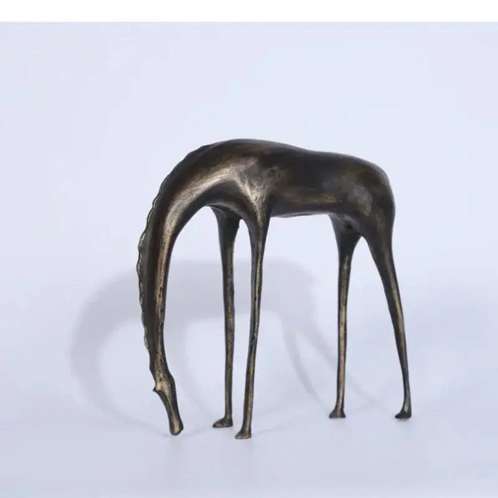 Abstract Horse Statue Cast Iron Rustic Decor for Your Living Room