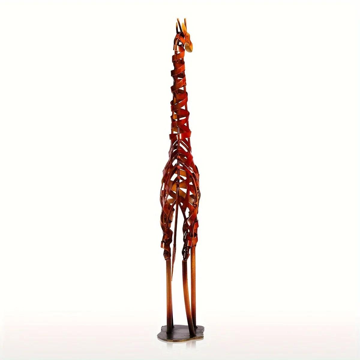 Abstract Iron Giraffe Sculpture Decorative Tabletop Accent