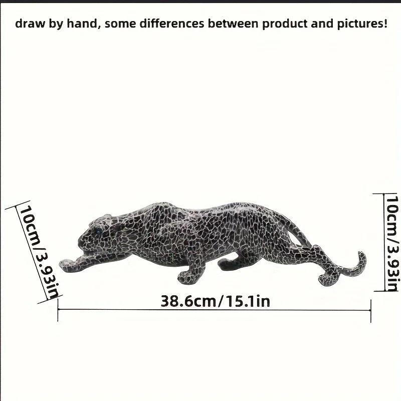 Abstract Leopard Figurine Modern Textured Table Decor