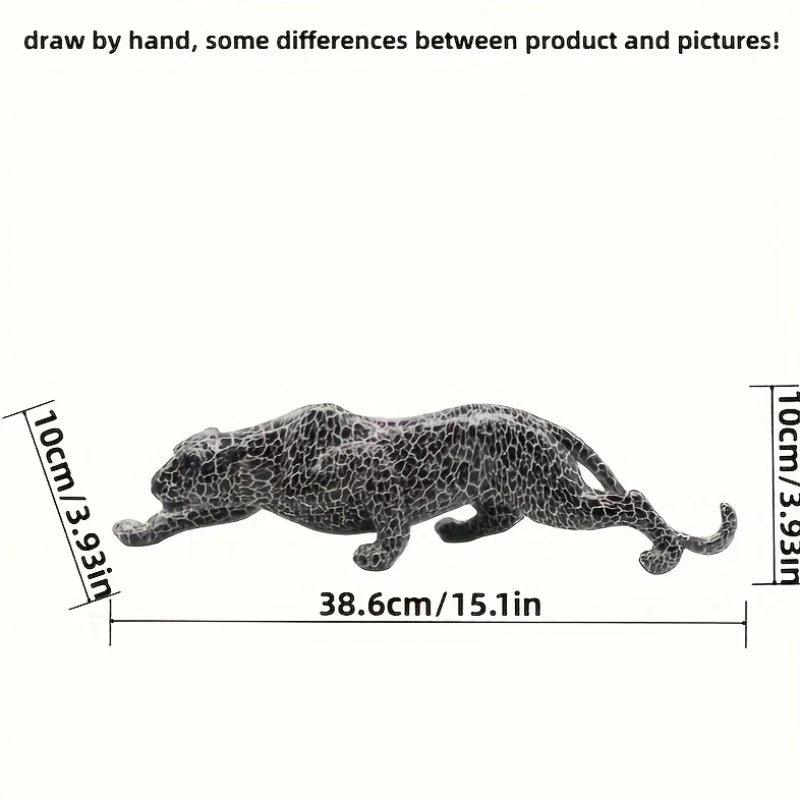 Abstract Leopard Figurine Modern Textured Table Decor
