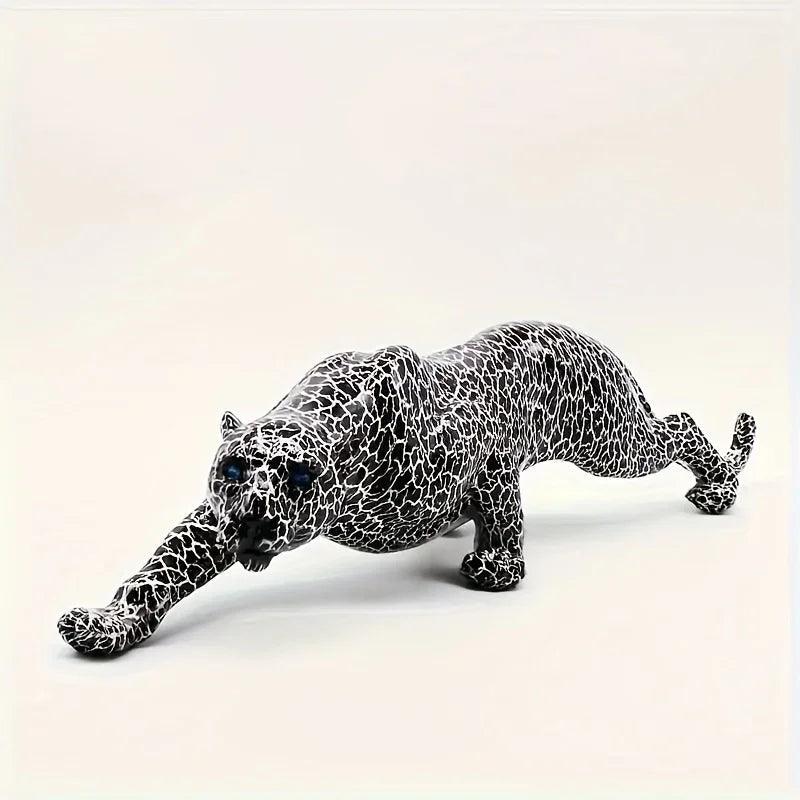 Abstract Leopard Figurine Modern Textured Table Decor