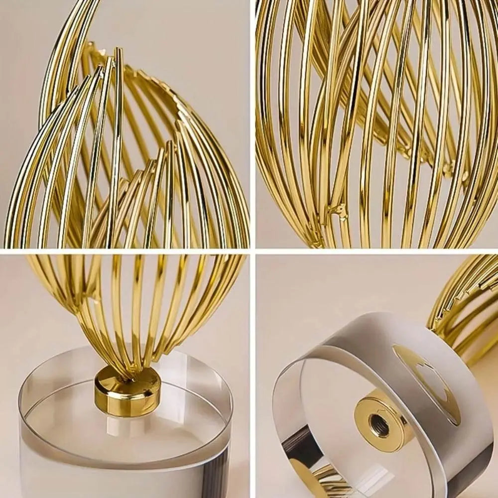 Abstract Table Sculpture - Golden Modern