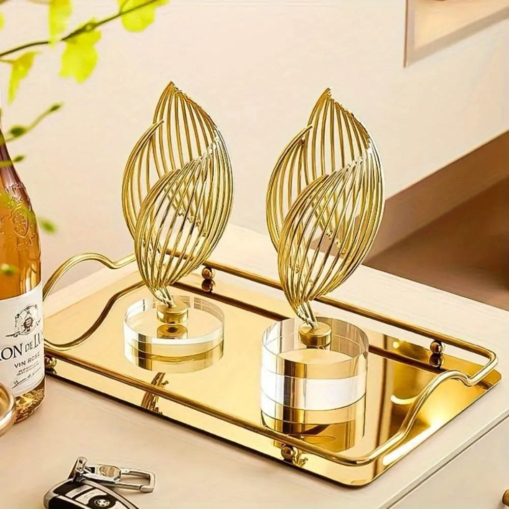Abstract Table Sculpture - Golden Modern