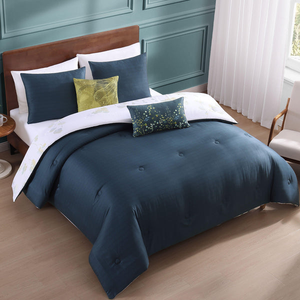 Bebejan Abstract Vines 5 Piece Reversible Comforter Set