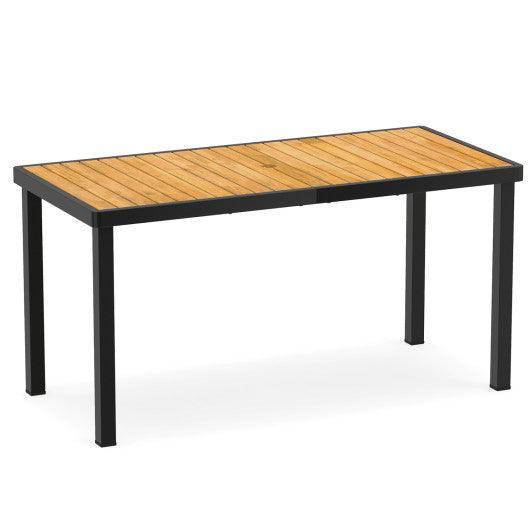 Acacia Wood Outdoor Dining Table with 1.97