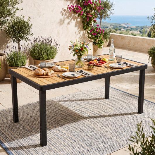 Acacia Wood Outdoor Dining Table with 1.97