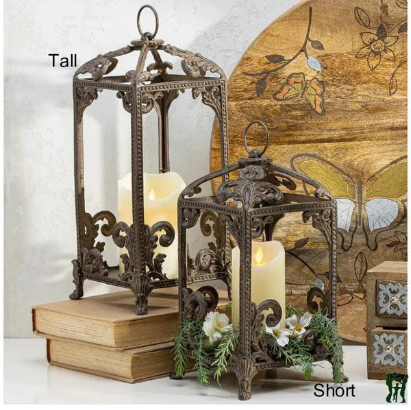 Acanthus Cast Aluminum Lantern by GG Collection - Gifts for You 'n Me
