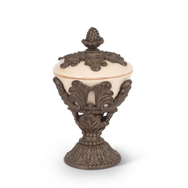 Acanthus Stoneware Lidded Nut Bowl - Gifts for You 'n Me