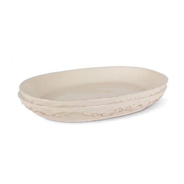 Acanthus Stoneware Oval Serving Platters, Set of 2 - Gifts for You 'n Me