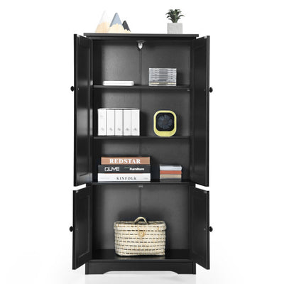 Accent Storage Cabinet Adjustable Shelves-Black