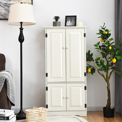 Accent Storage Cabinet Adjustable Shelves-White